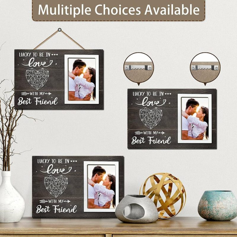 Home Décor |  Him Or Her On Valentines Day Lucky To Be In Love Picture Frame Home Décor boyfriend girlfriend