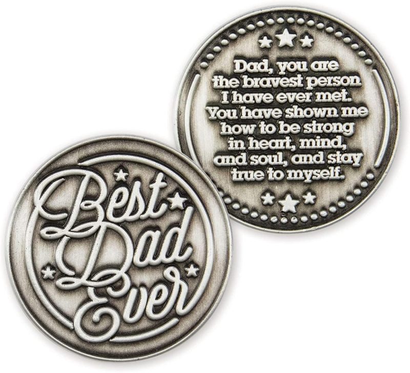 Home Décor |  I Love You Mom Love Expression Coin, Pocket Keepsake Gifts Of Appreciation For Mothers Day, Birthday & Special Occasion Distance Gifts, Tokens Of Appreciation For Family Home Décor BEST DAD EVER