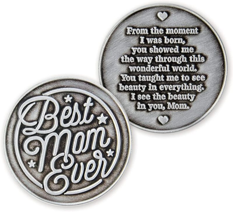 Home Décor |  I Love You Mom Love Expression Coin, Pocket Keepsake Gifts Of Appreciation For Mothers Day, Birthday & Special Occasion Distance Gifts, Tokens Of Appreciation For Family Home Décor BEST DAD EVER