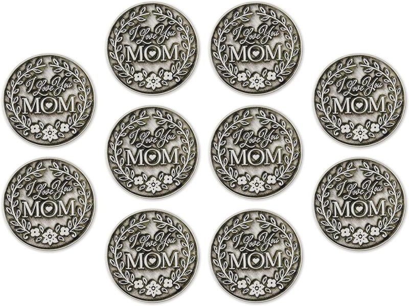 Home Décor |  I Love You Mom Love Expression Coin, Pocket Keepsake Gifts Of Appreciation For Mothers Day, Birthday & Special Occasion Distance Gifts, Tokens Of Appreciation For Family Home Décor BEST DAD EVER