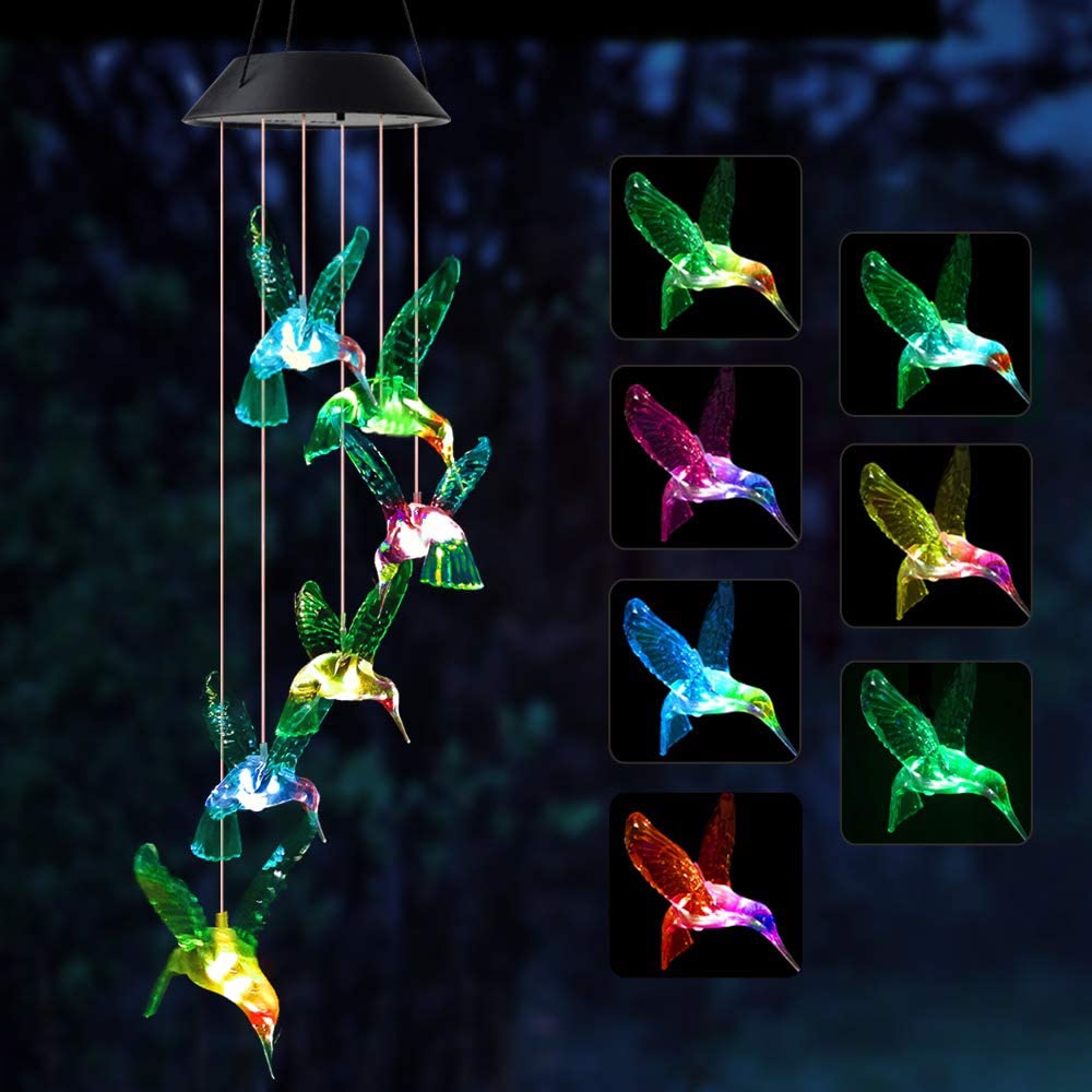 Home Décor |  Jobosi Wind Chimes, Hummingbird Wind Chimes Outdoor,Solar Wind Chimes, Gifts For Mom, Birthday Gifts For. Home Décor bee