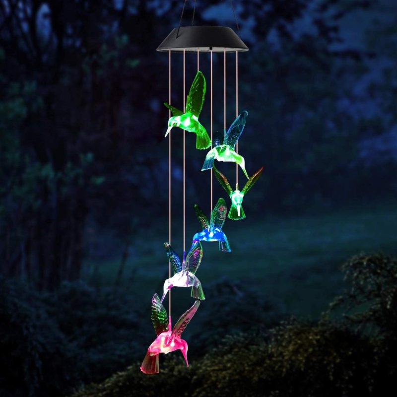 Home Décor |  Jobosi Wind Chimes, Hummingbird Wind Chimes Outdoor,Solar Wind Chimes, Gifts For Mom, Birthday Gifts For. Home Décor bee