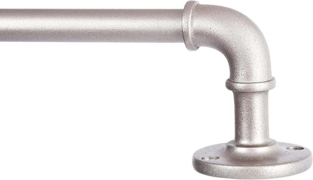 Home Décor |  Kenney Adler 5/8" Indoor/Outdoor Rust-Resistant Wrap Around Curtain Rod, 28-48", Brushed Nickel Home Décor Brushed Nickel