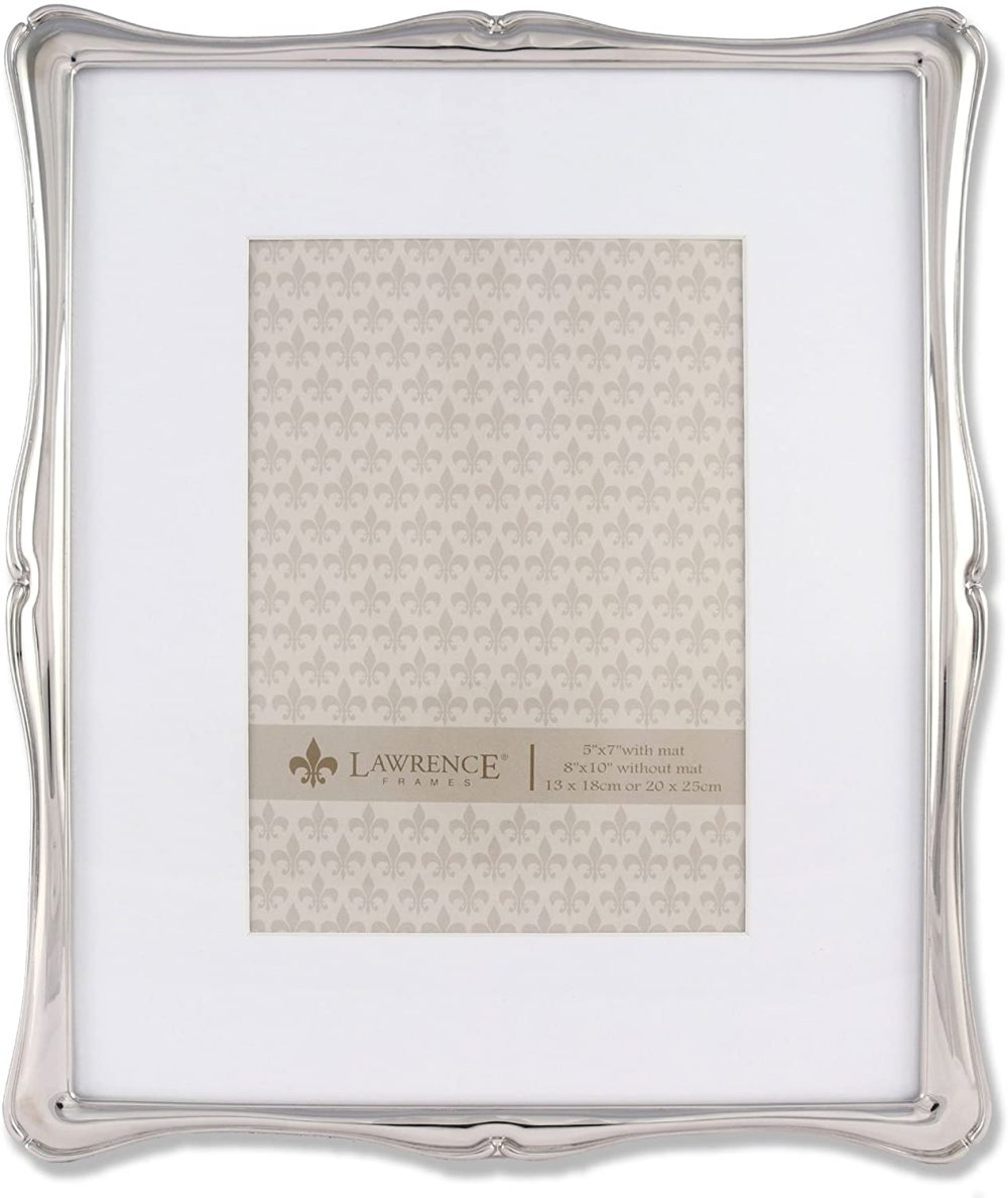 Home Décor |  Lawrence Frames 710280 5 By 7-Inch Silver Metal Romance Picture Frame, 8 By 10-Inch Matted Home Décor Bronze