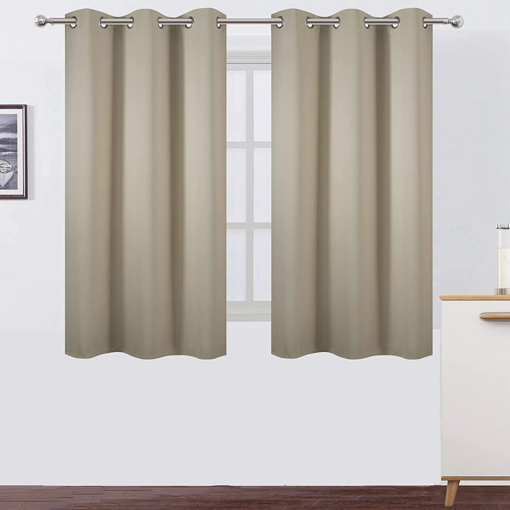 Home Décor |  Lemomo Beige Thermal Blackout Curtains/38 X 54 Inch/Set Of 2 Panels Room Darkening Curtains For Bedroom Home Décor Beige