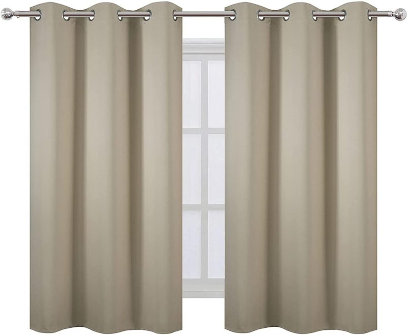 Home Décor |  Lemomo Beige Thermal Blackout Curtains/38 X 54 Inch/Set Of 2 Panels Room Darkening Curtains For Bedroom Home Décor Beige