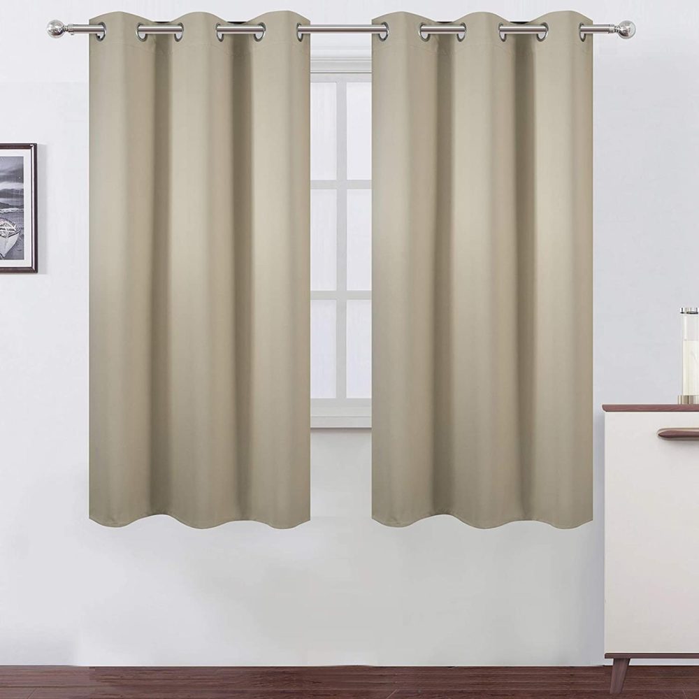 Home Décor |  Lemomo Beige Thermal Blackout Curtains/38 X 63 Inch/Set Of 2 Panels Room Darkening Curtains For Bedroom Home Décor Beige