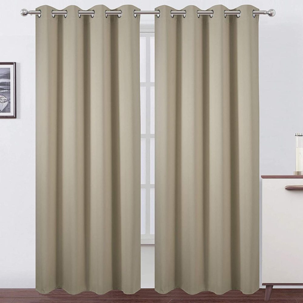 Home Décor |  Lemomo Blackout Curtains 52 X 84 Inch/Beige Curtains Set Of 2 Panels/Room Darkening Curtains For Bedroom And Living Room Home Décor Beige