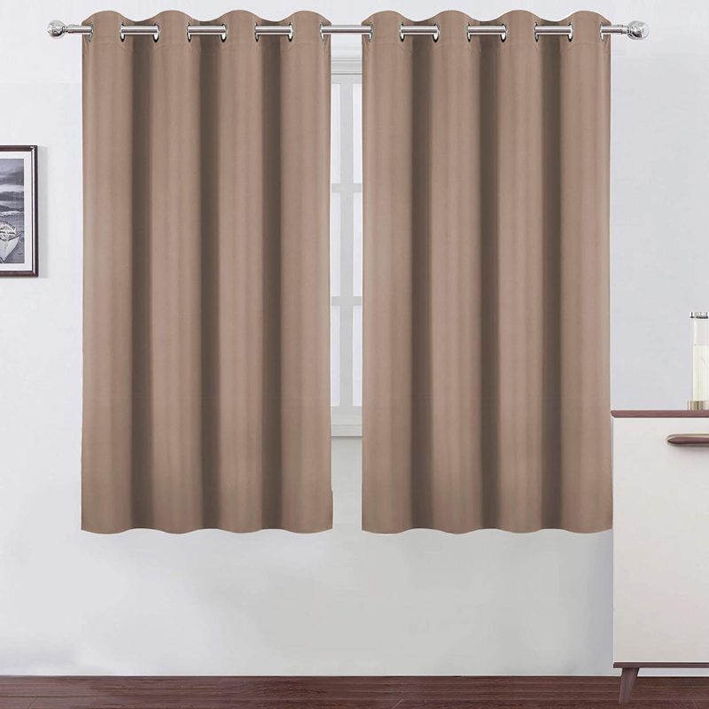 Home Décor |  Lemomo Cappuccino Blackout Curtains 52 X 63 Inch Length/Set Of 2 Curtain Panels/Thermal Insulated Room Darkening Blackout Curtains For Bedroom Home Décor Cappuccino