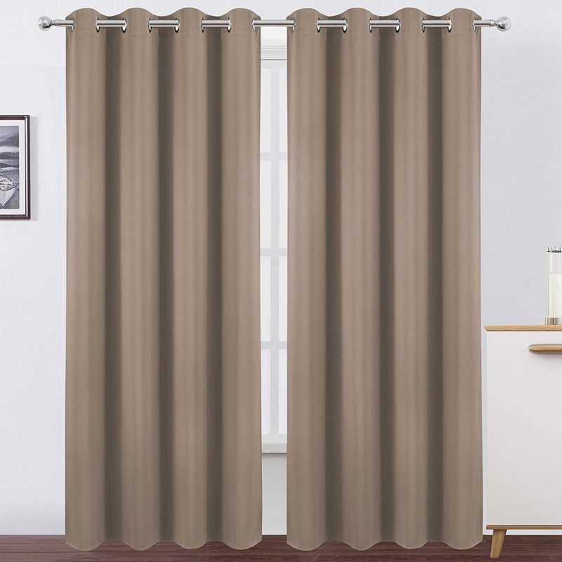 Home Décor |  Lemomo Cappuccino Thermal Blackout Curtains/52 X 108 Inch/Set Of 2 Panels Room Darkening Curtains For Bedroom Home Décor Cappuccino