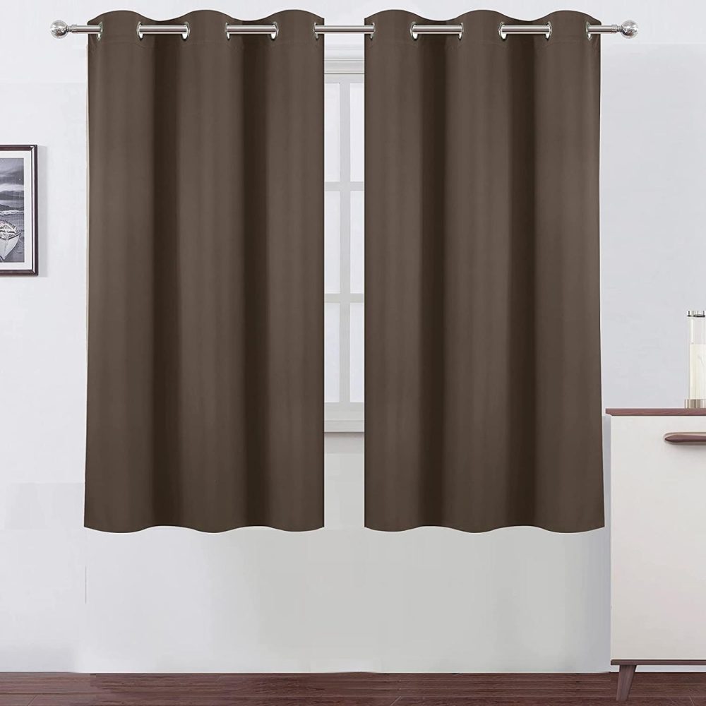 Home Décor |  Lemomo Chocolate Brown Thermal Blackout Curtains/38 X 63 Inch/Set Of 2 Panels Room Darkening Curtains For Bedroom Home Décor Chocolate Brown