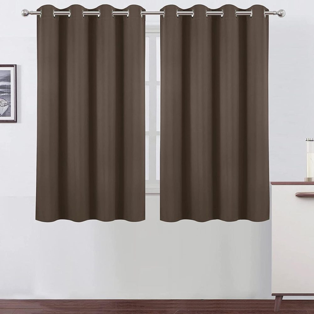 Home Décor |  Lemomo Chocolate Brown Thermal Blackout Curtains/52 X 54 Inch/Set Of 2 Panels Room Darkening Curtains For Bedroom Home Décor Chocolate Brown