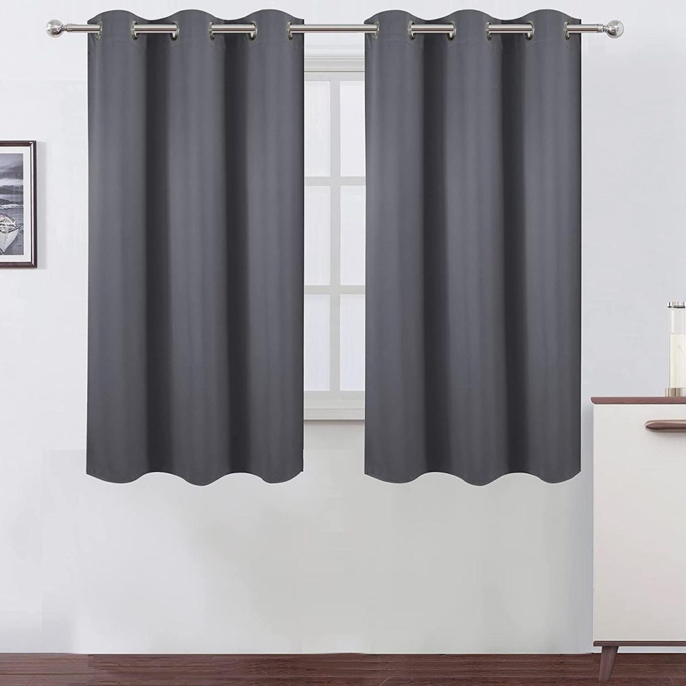 Home Décor |  Lemomo Grey Blackout Curtains For Bedroom Room Darkening Curtains/Draperies Thermal Insulated Living Room Curtains Gray Curtains Set Of 2 Panels (38 X 54 Inch, Grey) Home Décor Grey