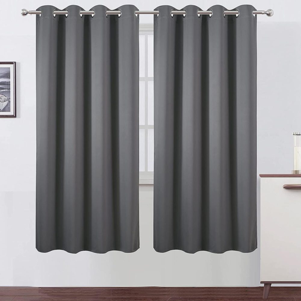 Home Décor |  Lemomo Grey Blackout Curtains/52 X 72 Inch/Set Of 2 Panels Thermal Insulated Room Darkening Curtains For Bedroom… Home Décor Frost Grey