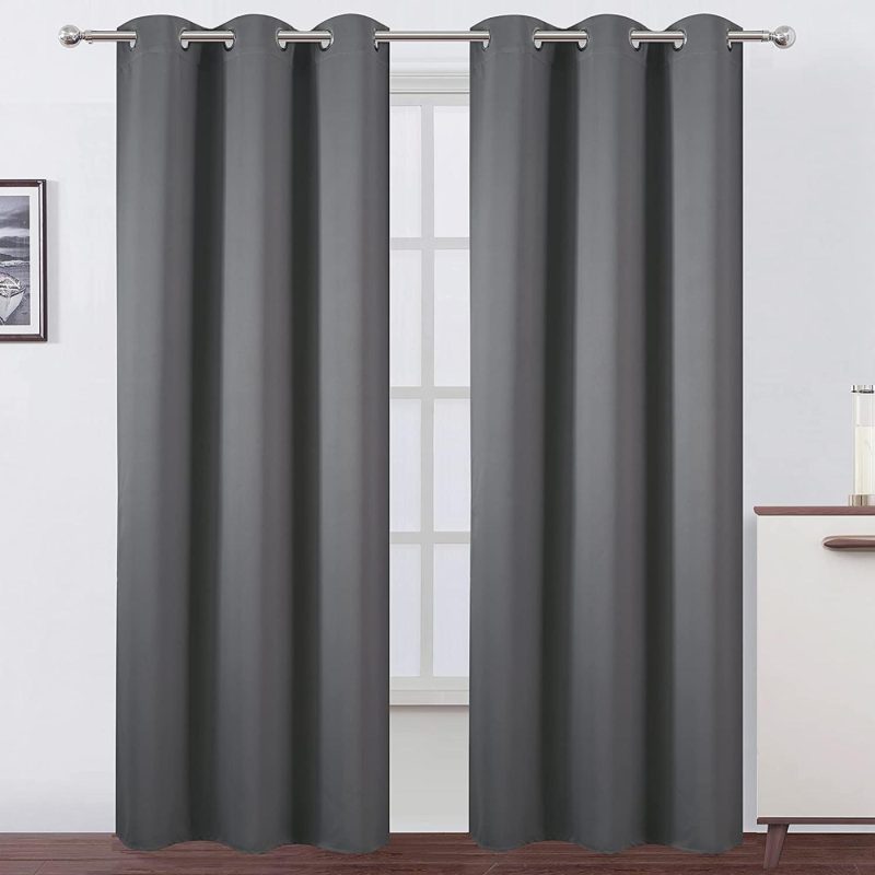 Home Décor |  Lemomo Grey Thermal Blackout Curtains/38 X 84 Inch/Set Of 2 Panels Room Darkening Curtains For Bedroom Home Décor Frost Grey