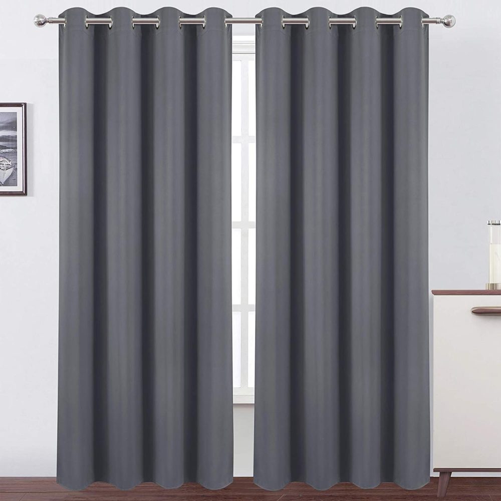 Home Décor |  Lemomo Grey Thermal Blackout Curtains/52 X 95 Inch/Set Of 2 Panels Room Darkening Curtains For Bedroom Home Décor Grey