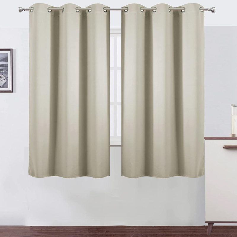 Home Décor |  Lemomo Light Beige Thermal Blackout Curtains/38 X 63 Inch/Set Of 2 Panels Room Darkening Curtains For Bedroom Home Décor Home Décor