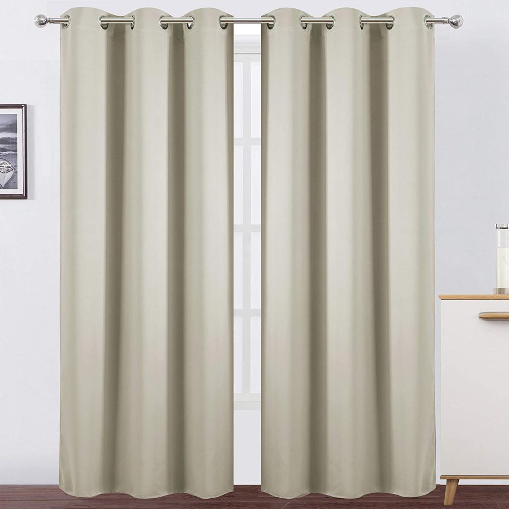 Home Décor |  Lemomo Light Beige Thermal Blackout Curtains/38 X 84 Inch/Set Of 2 Panels Room Darkening Curtains For Bedroom Home Décor Home Décor