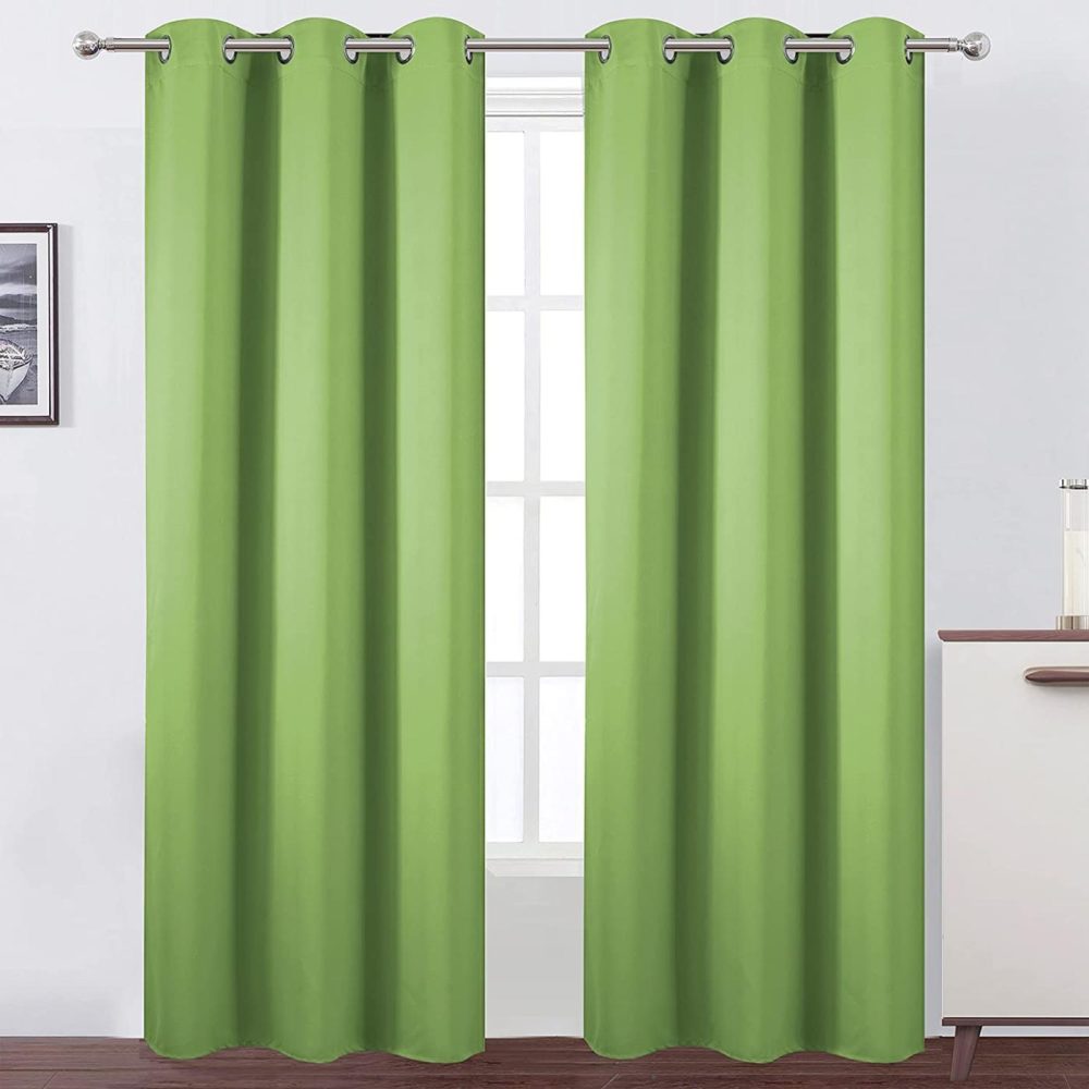 Home Décor |  Lemomo Light Green Blackout Curtains/42 X 84 Inch/Set Of Two Panels Grommet Bedroom Curtains Home Décor Home Décor