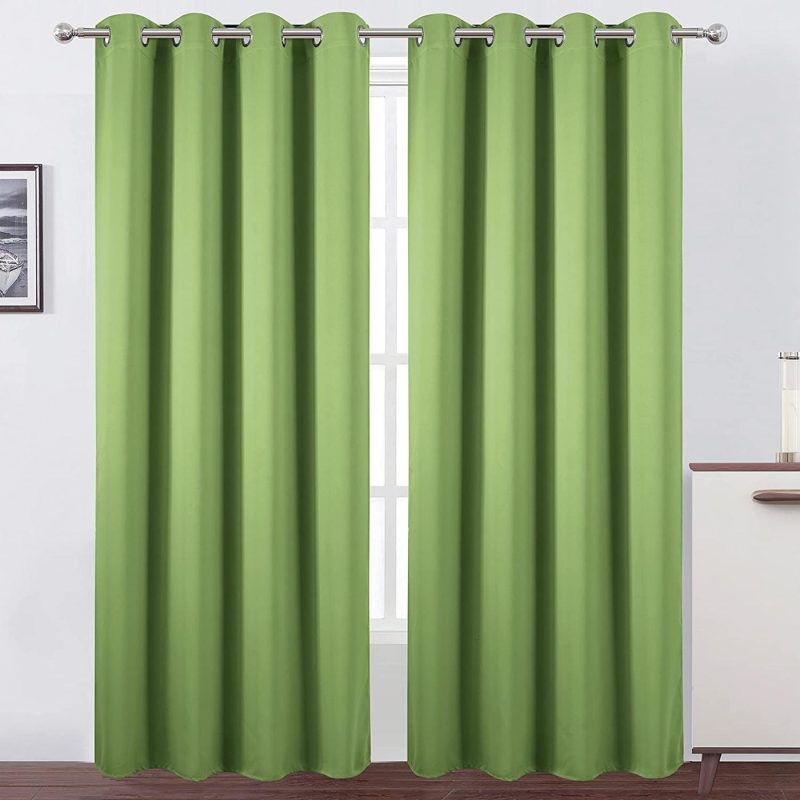 Home Décor |  Lemomo Light Green Thermal Blackout Curtains/52 X 108 Inch/Set Of 2 Panels Room Darkening Curtains For Bedroom Home Décor Home Décor