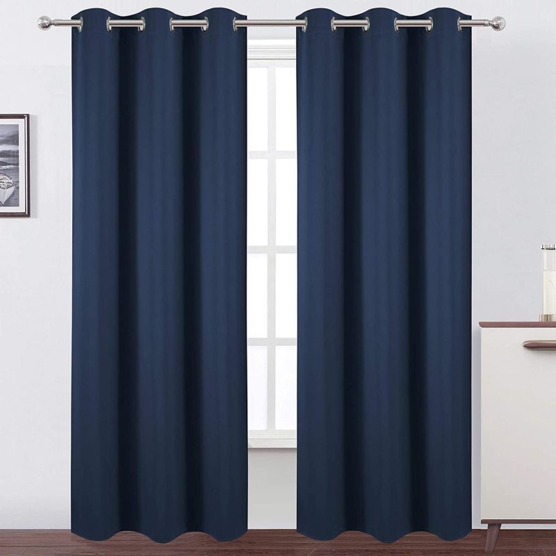 Home Décor |  Lemomo Navy Blue Thermal Blackout Curtains/42 X 95 Inch/Set Of 2 Panels Room Darkening Curtains For Bedroom Home Décor Home Décor