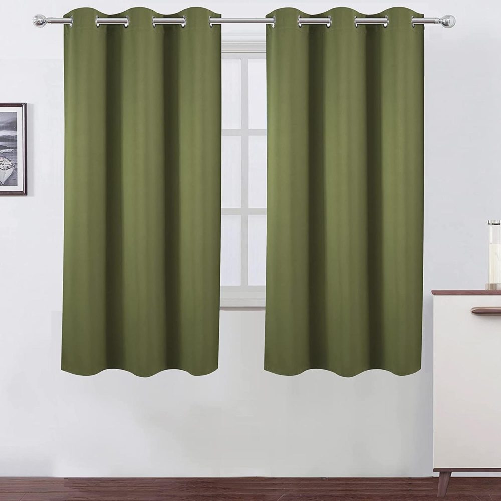 Home Décor |  Lemomo Olive Green Thermal Blackout Curtains/38 X 63 Inch/Set Of 2 Panels Room Darkening Curtains For Bedroom Home Décor Home Décor