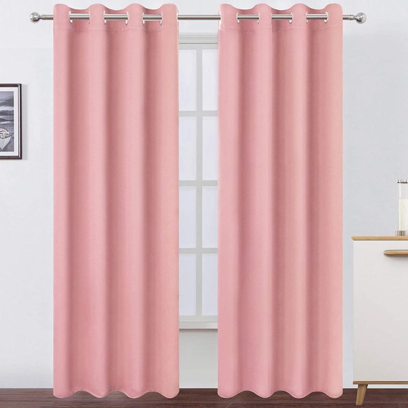 Home Décor |  Lemomo Pink Thermal Blackout Curtains/52 X 95 Inch/Set Of 2 Panels Room Darkening Curtains For Bedroom Home Décor Home Décor