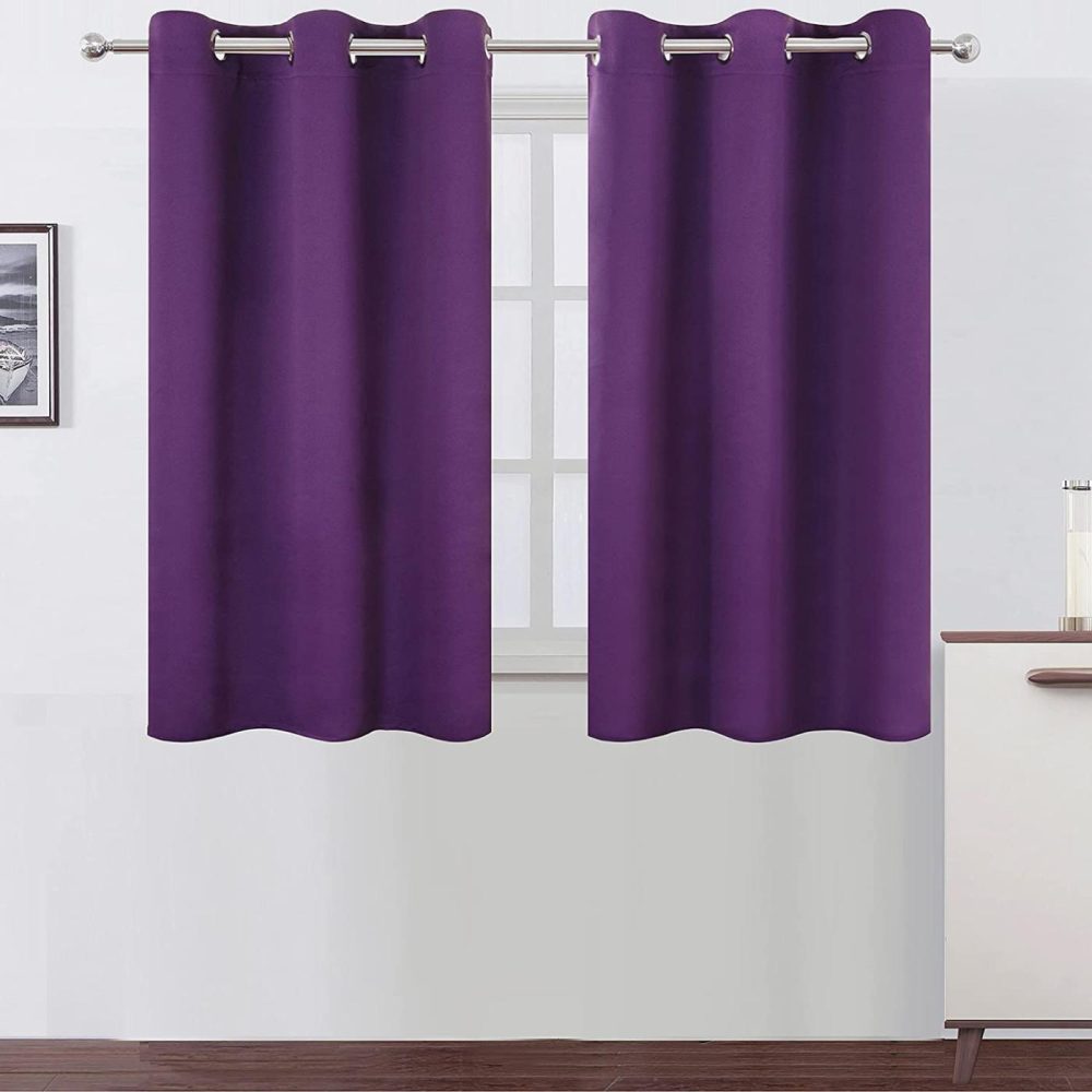 Home Décor |  Lemomo Purple Thermal Blackout Curtains/38 X 54 Inch/Set Of 2 Panels Room Darkening Curtains For Bedroom Home Décor Home Décor