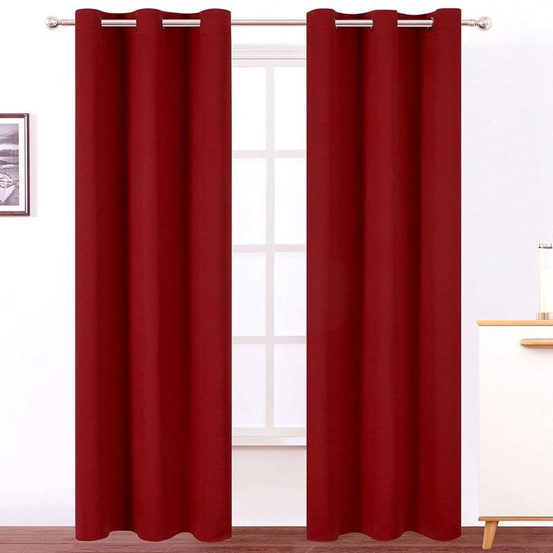 Home Décor |  Lemomo Red Thermal Blackout Curtains/38 X 84 Inch/Set Of 2 Panels Room Darkening Curtains For Bedroom Home Décor Home Décor