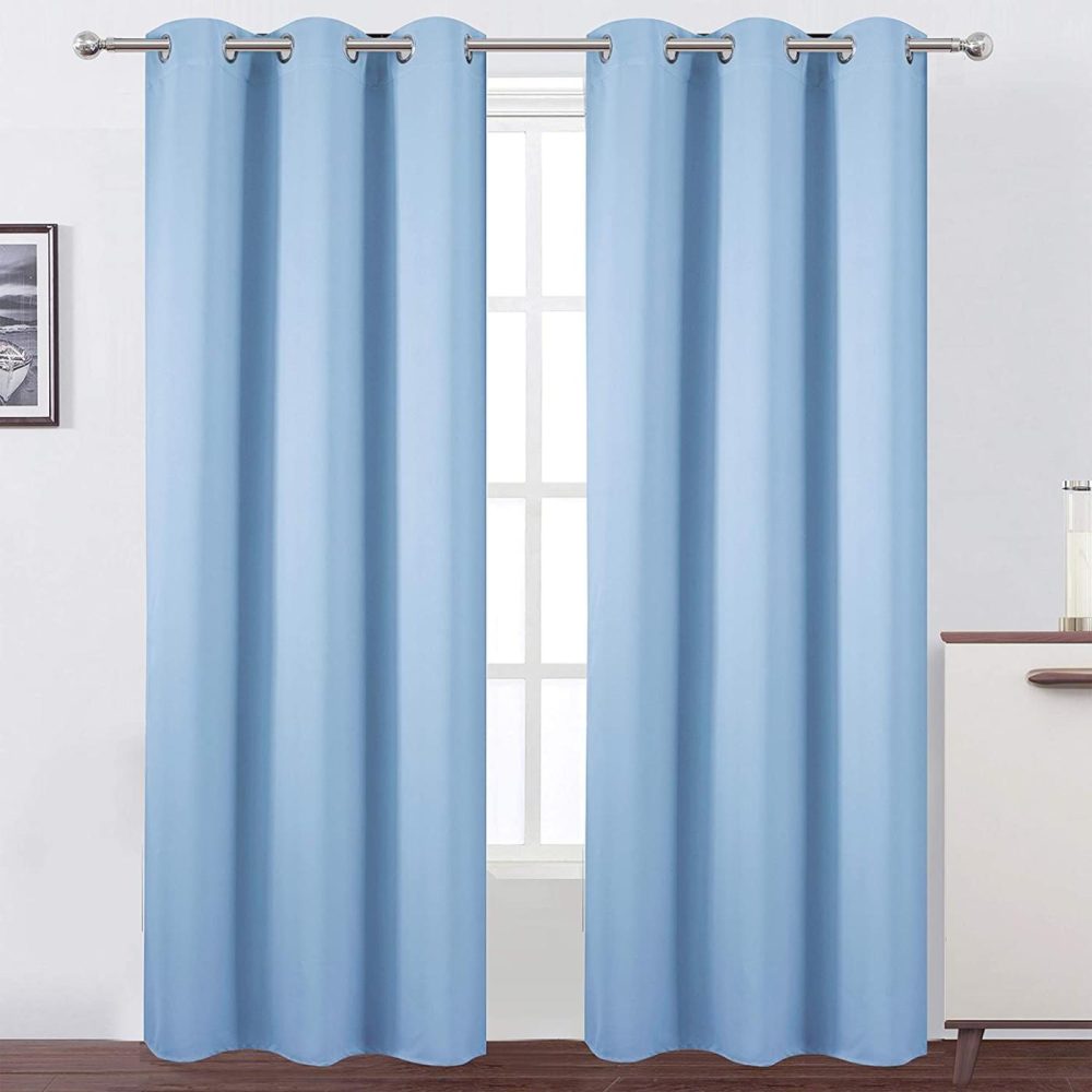 Home Décor |  Lemomo Sky Blue Thermal Blackout Curtains/38 X 84 Inch/Set Of 2 Panels Room Darkening Curtains For Bedroom Home Décor Home Décor