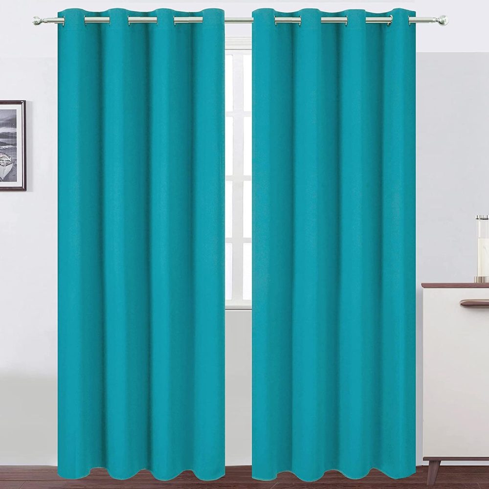 Home Décor |  Lemomo Teal Blackout Curtains/52 X 108 Inch/Set Of 2 Panels Room Darkening Thermal Insulated Curtains For Bedroom Home Décor Home Décor