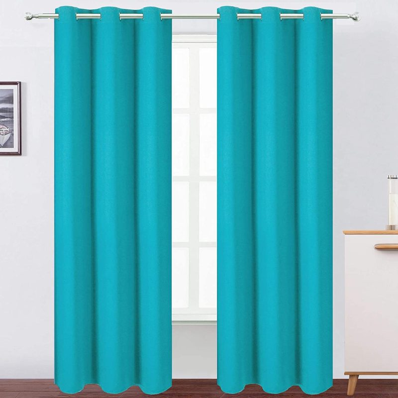 Home Décor |  Lemomo Teal Thermal Blackout Curtains/38 X 84 Inch/Set Of 2 Panels Room Darkening Curtains For Bedroom Home Décor Home Décor