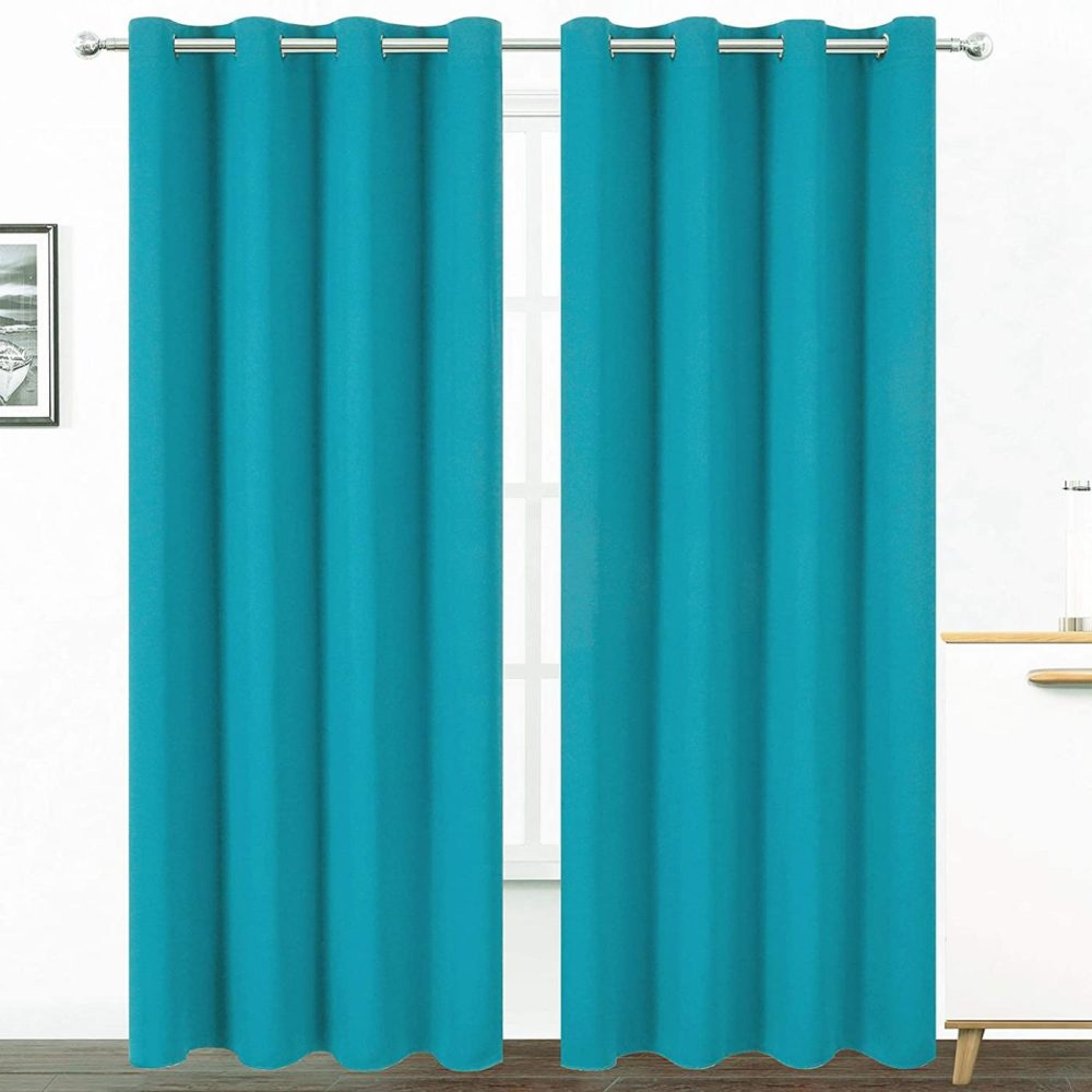 Home Décor |  Lemomo Teal Thermal Blackout Curtains/52 X 95 Inch/Set Of 2 Panels Room Darkening Curtains For Bedroom Home Décor Home Décor