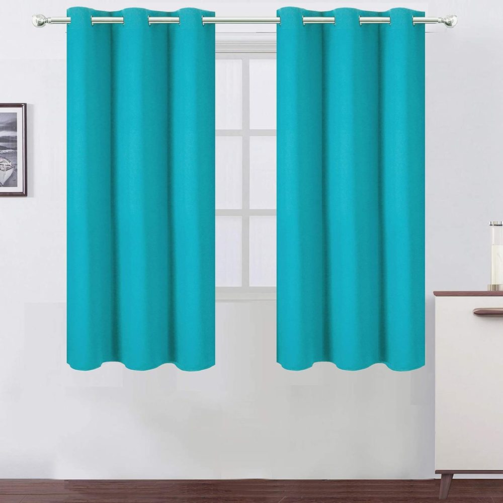 Home Décor |  Lemomo Turquoise/Teal Blackout Curtains/38 X 54 Inch/Set Of Two Panels Grommet Living Room Curtains Home Décor Home Décor