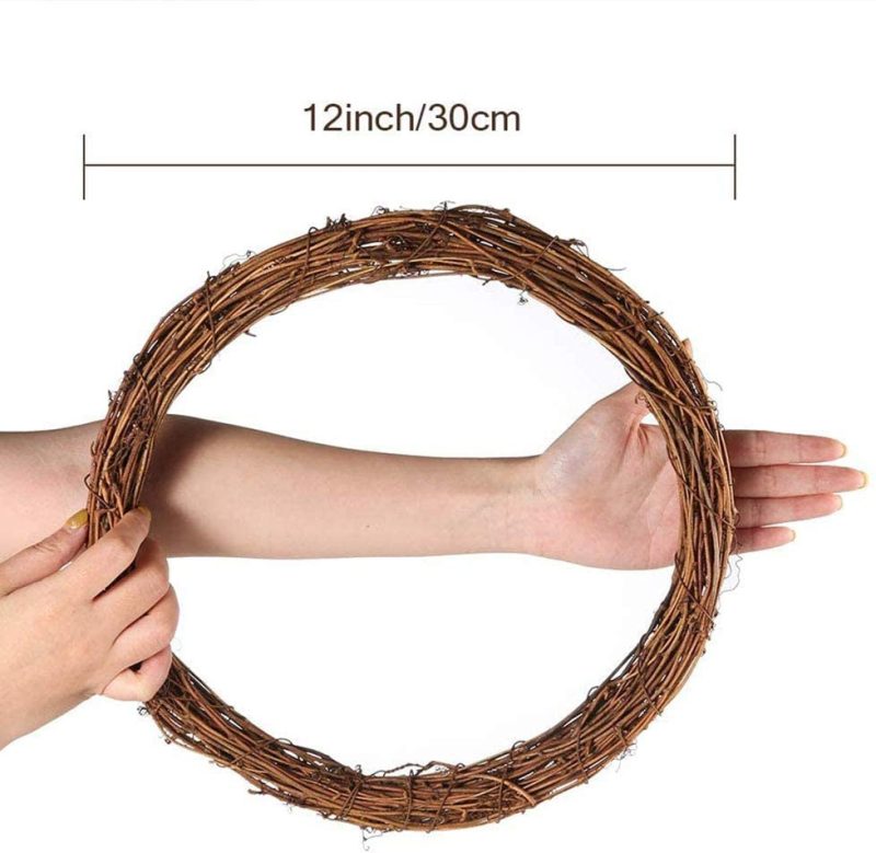 Home Décor |  Natural Grapevine Wreaths, Vine Branch Wreath Garland For Diy Christmas Craft Rattan Front Door Wall Hanging Holiday Party Decors (12 Inch, 2 Pack) Home Décor Home Décor