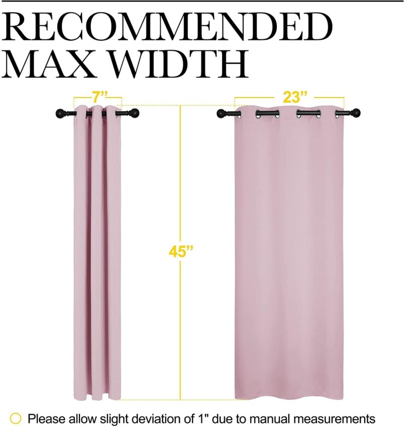 Home Décor |  Nicetown Blackout Curtain Panels For Girls Room, Nursery Essential Thermal Insulated Solid Grommet Top Blackout Drapes (Baby Pink=Lavender Pink, 1 Pair, 29 X 45 Inch) Home Décor Baby Pink