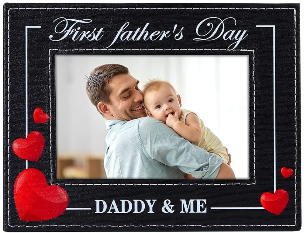 Home Décor |  Picture Frame, 4" X 6" Daddy & Me Photo Frame,Picture Frame For Dad From Baby, 1St Father’s Day Gift For Husband New Dad From Wife Home Décor FQJ-XK-01