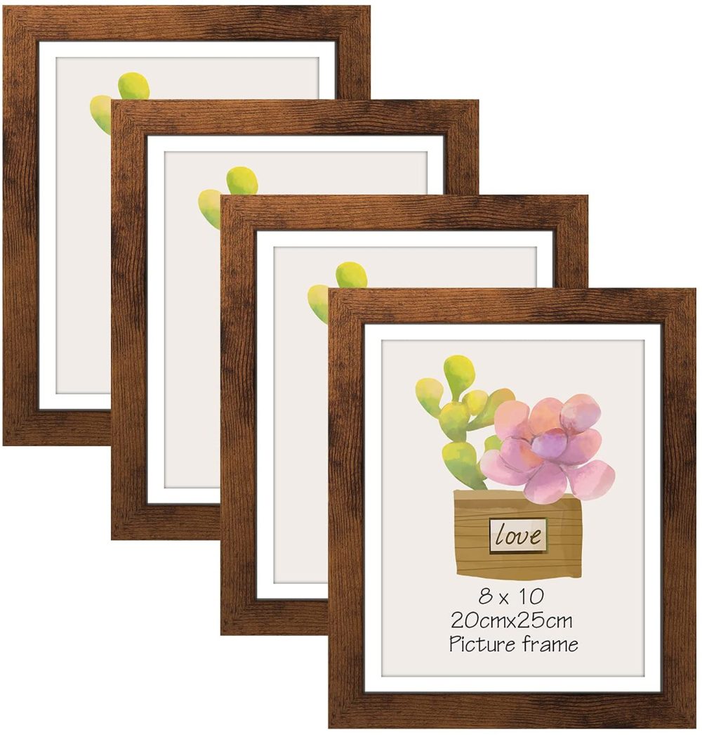 Home Décor |  Spepla 8X10 Picture Frames Set Of 4, Wooden Rustic Picture Frame For Wall Or Tabletop, Brown Home Décor Home Décor