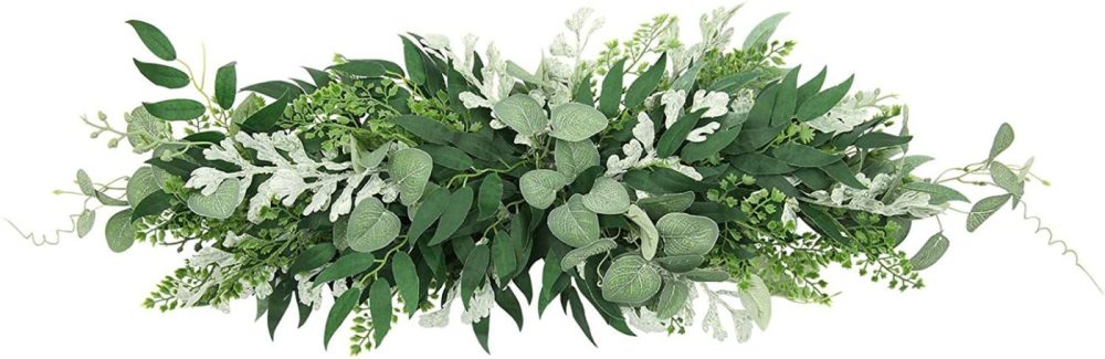 Home Décor |  U’Artlines 28" Greenery Swag Artificial Front Door Wreath Hanging Eucalyptus Leaves Garland For Home Indoor Outdoor Window Wall Wedding Party Decoration (Swag, 28” Willow/Eucalyptus Leaf) Home Décor Home Décor