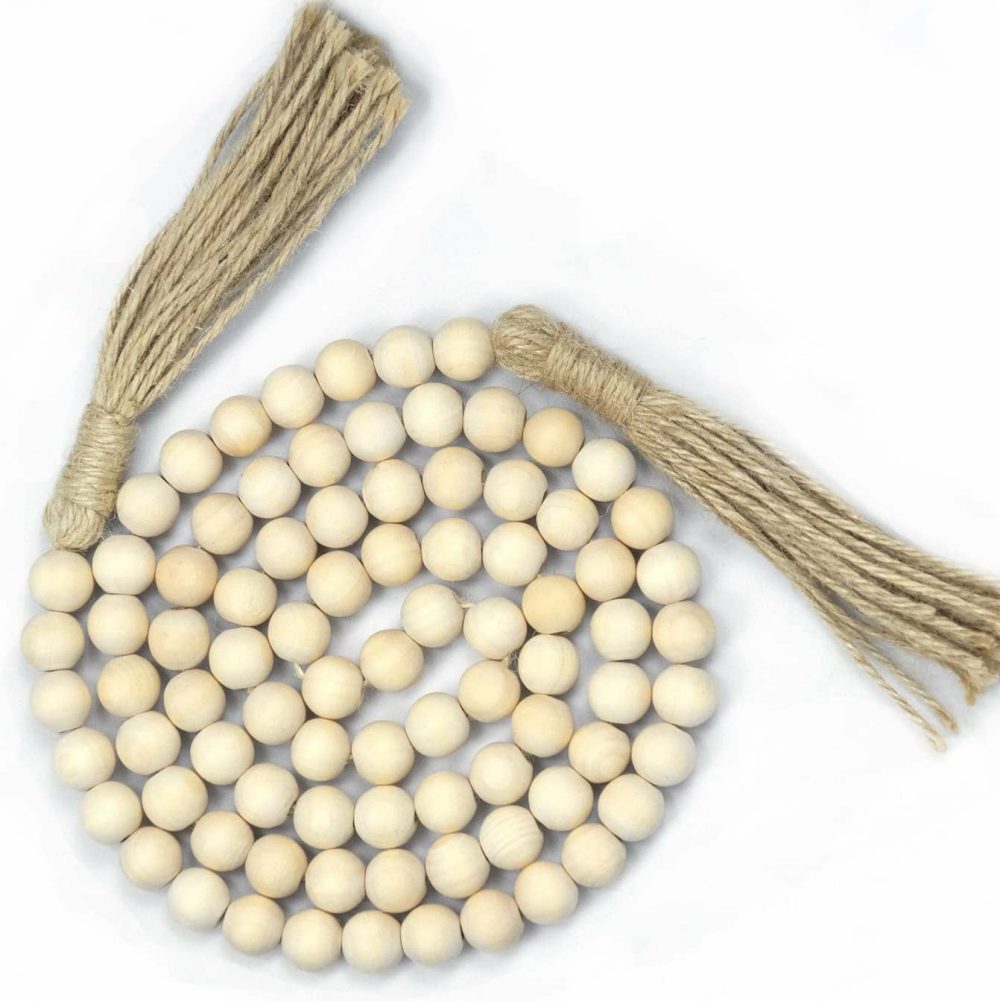 Home Décor |  Wood Bead Garland, 60" Boho Decor Home Décor Home Décor