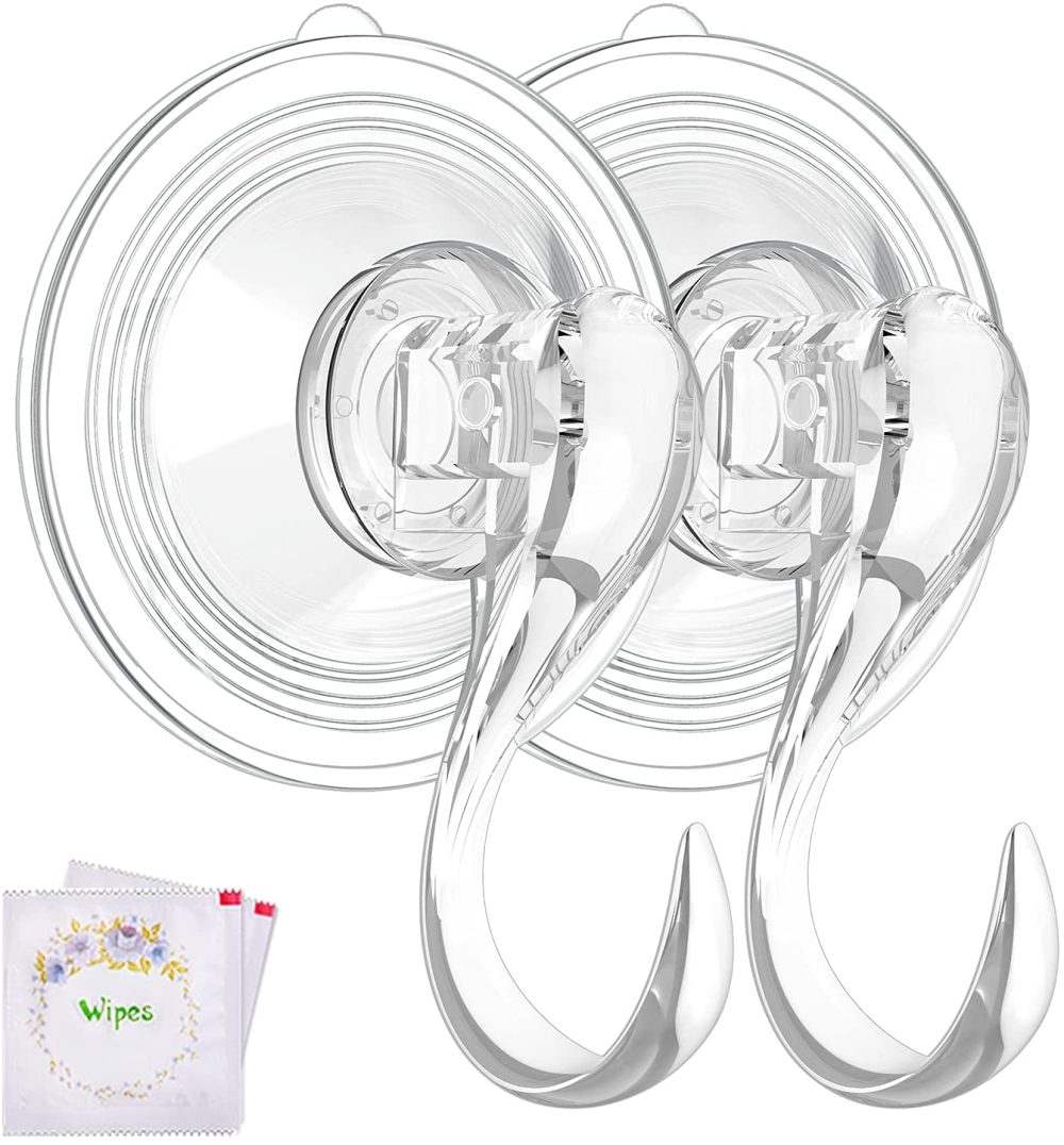 Home Décor |  Wreath Hanger, Vis’V Large Clear Reusable Heavy Duty Wreath Hanger Suction Cup With Wipes 22 Lb Strong Window Glass Suction Cup Hooks Wreath Holder For Halloween Christmas Wreath Decorations – 2 Packs Home Décor Clear