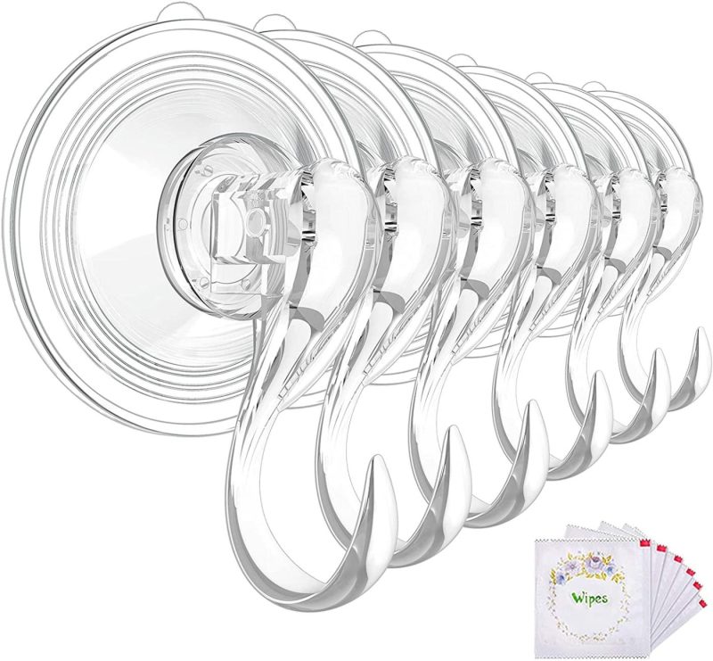 Home Décor |  Wreath Hanger, Vis’V Large Clear Reusable Heavy Duty Wreath Hanger Suction Cup With Wipes 22 Lb Strong Window Glass Suction Cup Hooks Wreath Holder For Halloween Christmas Wreath Decorations – 6 Packs Home Décor Clear