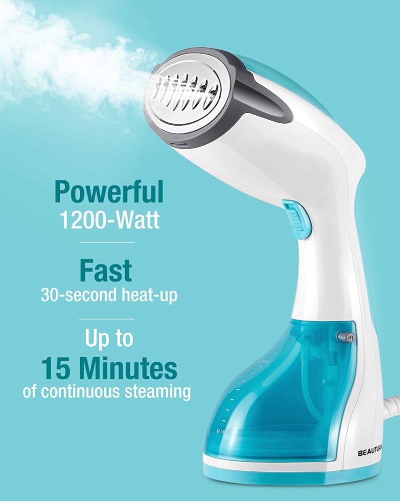 Irons & Steamers |  Beautural Steamer For Clothes With Pump Steam Technology, Portable Handheld Garment Fabric Wrinkles Remover, 30S Fast Heat-Up, Auto-Off, Large Detachable Water Tank Home Decor & Cleaning BEAUTURAL