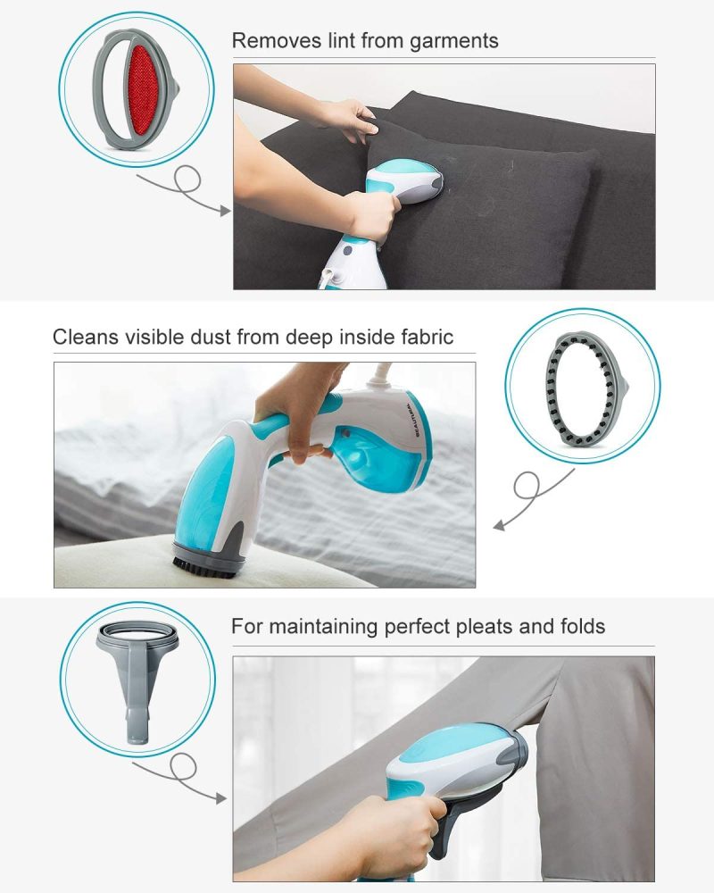 Irons & Steamers |  Beautural Steamer For Clothes With Pump Steam Technology, Portable Handheld Garment Fabric Wrinkles Remover, 30S Fast Heat-Up, Auto-Off, Large Detachable Water Tank Home Decor & Cleaning BEAUTURAL