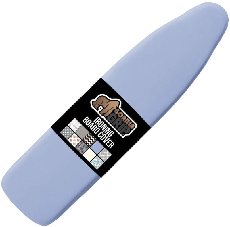 Irons & Steamers |  Gorilla Grip Reflective Silicone Ironing Board Cover, Resist Scorching And Staining, 15X54, Hook And Loop Fastener Straps, Pads Fit Large And Standard Boards, Elastic Edge, Thick Padding, Gray Floral Home Decor & Cleaning Gray Floral