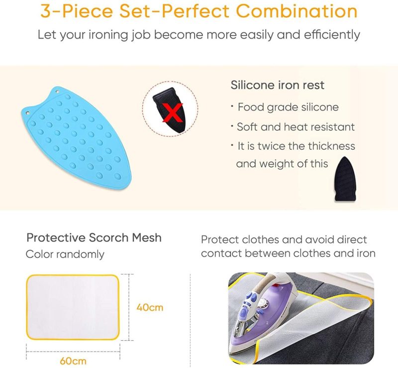 Irons & Steamers |  Ironing Blanket Ironing Mat,Second Generation Upgraded Thick Portable Travel Ironing Pad,Isolate Heat Pad Cover For Washer,Dryer,Table Top,Countertop,Ironing Board For Small Space-19 X 33 Inch Home Decor & Cleaning Irons & Steamers