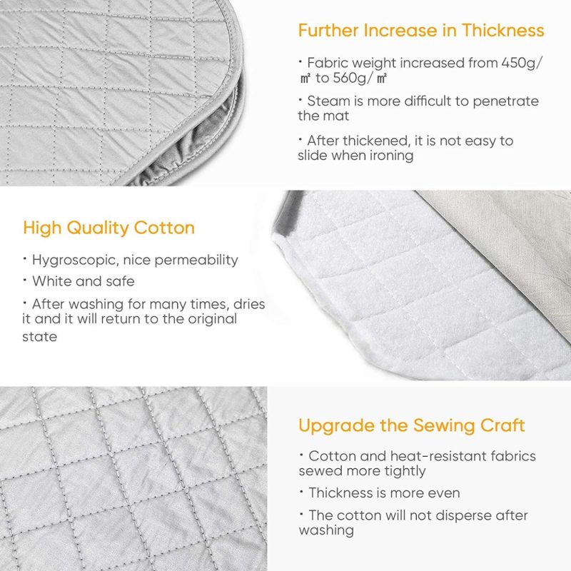 Irons & Steamers |  Ironing Blanket Ironing Mat,Second Generation Upgraded Thick Portable Travel Ironing Pad,Isolate Heat Pad Cover For Washer,Dryer,Table Top,Countertop,Ironing Board For Small Space-19 X 33 Inch Home Decor & Cleaning Irons & Steamers