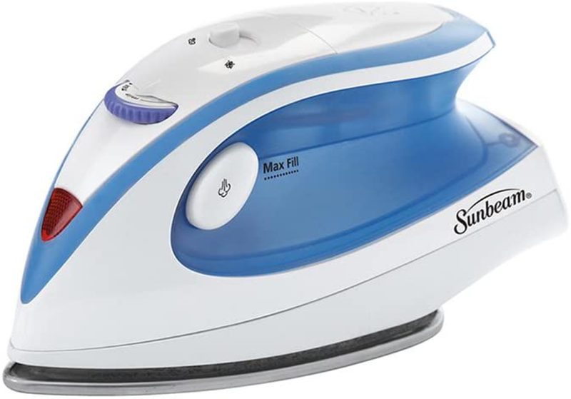 Irons & Steamers |  Sunbeam Hot-2-Trot 800 Watt Compact Non-Stick Soleplate Travel Iron, Gcsbtr-100-000,Light Blue Home Decor & Cleaning Irons & Steamers