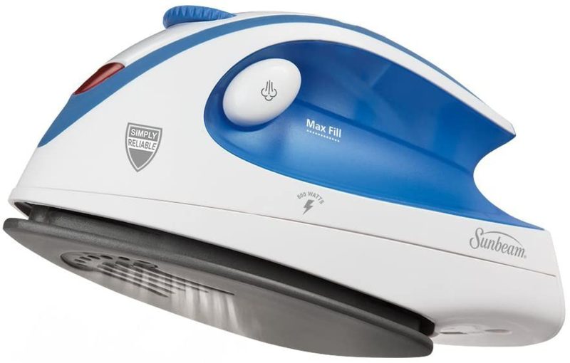 Irons & Steamers |  Sunbeam Hot-2-Trot 800 Watt Compact Non-Stick Soleplate Travel Iron, Gcsbtr-100-000,Light Blue Home Decor & Cleaning Irons & Steamers