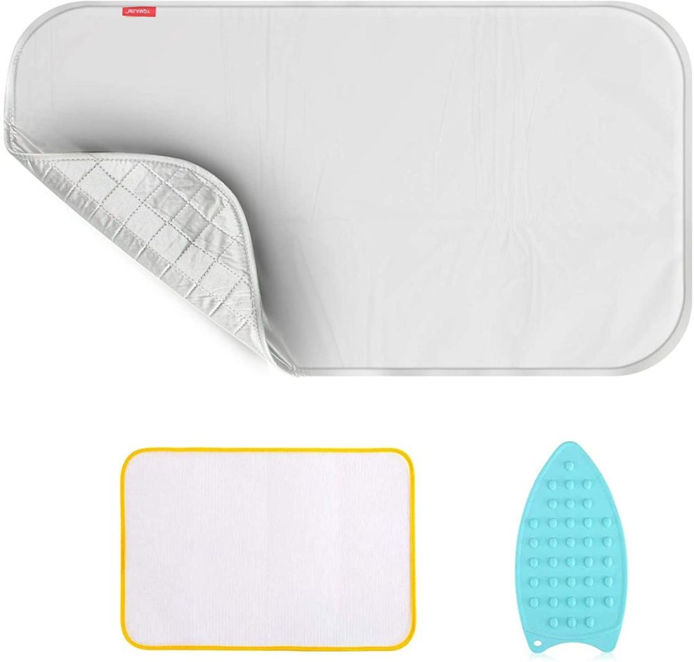 Irons & Steamers |  Upgraded Thick Ironing Mat,Travel Ironing Blanket Ironing Pad,Portable Double-Side Using,Heat Resistant Pad Cover For Washer,Dryer,Table Top,Countertop,Ironing Board For Small Space (22 X 47 Inch) Home Decor & Cleaning Extra large（47 x 22 inch）